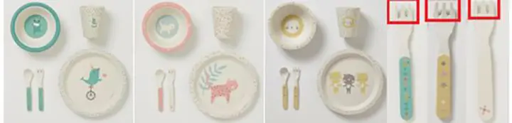 Foto dell’avviso ufficiale: VERBAUDET set repas bambou - 5 pièces Set stoviglie per bambini — rischio: Ostruzione delle vie aeree & Lesioni