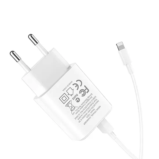 Photo de l’avis officiel: hoco. Dual Port Charger Set Unité d’alimentation USB — risque: Brûlures & Choc électrique (A12/00002/21)
