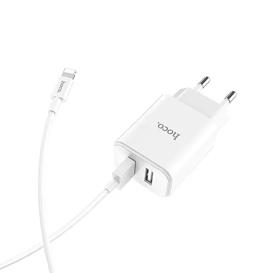Photo de l’avis officiel: hoco. Dual Port Charger Set Unité d’alimentation USB — risque: Brûlures & Choc électrique (A12/00002/21)