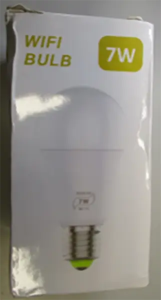 Foto do aviso oficial: WiFi Bulb 7W Lâmpada LED — risco: Choque elétrico