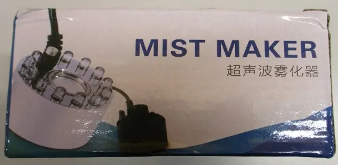 Foto uit de officiële melding: Mist maker Mistmachine — risico: Brand