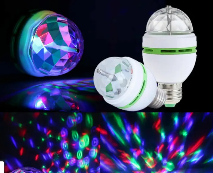 Foto do aviso oficial: Ranpo Lighting LED Rotating Disco Bulb RGB Lâmpada LED — risco: Choque elétrico