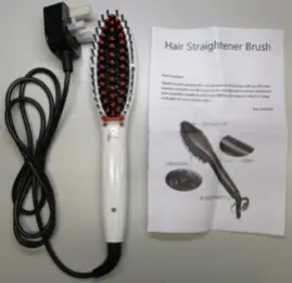 Foto aus der offiziellen Meldung: Langou Massage Straight Hair Comb Elektrische Glättung Haarbürste — Risiko: Verbrennungen & Elektrischer Schlag