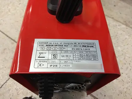 Foto do aviso oficial: REDOK Spawarka Inwerterowa Máquina de solda do inversor — risco: Choque elétrico & Incêndio