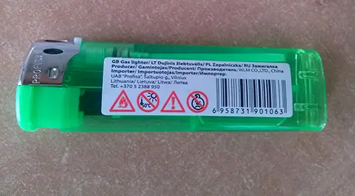 Photo de l’avis officiel: Profisa ICE HOUSE Briquet — risque: Brûlures & Incendie