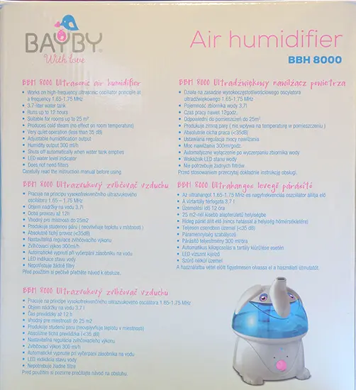 Photo from the official notice: BAYBY Air humidifier — electric shock & microbiological risk