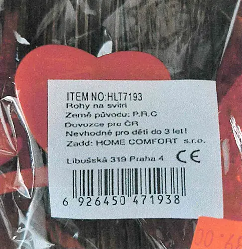Photo de l’avis officiel: Rohy na svitri Bandeau en plastique — risque: Risque chimique & Étouffement