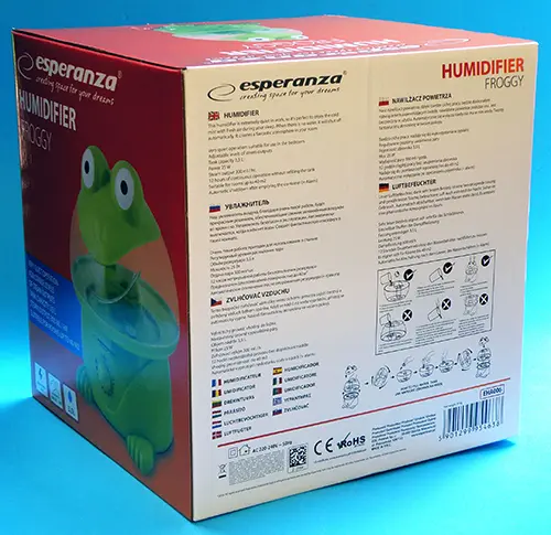 Foto do aviso oficial: Esperanza HUMIDIFIER FROGGY / PÁRÁSÍTÓ Umidificador de ar — risco: Choque elétrico