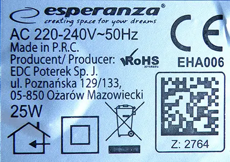 Foto do aviso oficial: Esperanza HUMIDIFIER FROGGY / PÁRÁSÍTÓ Umidificador de ar — risco: Choque elétrico