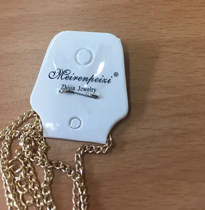 Photo de l’avis officiel: Meirenpeizi Meirenpeizi - Zhijia Jewelry Collier — risque: Risque chimique