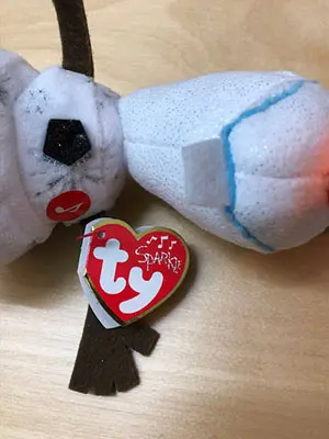 Photo from the official notice: Ty Nordic Olof soft toy — choking risk