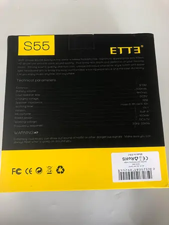 Photo de l’avis officiel: ETTE Écouteurs sans fil — risque: Risque chimique & Environnement