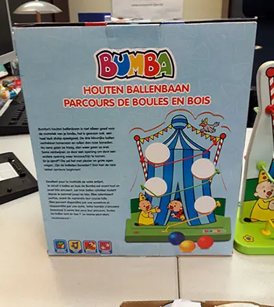 Photo de l’avis officiel: Studio 100 Houten ballenbaan Jouet en bois — risque: Étouffement