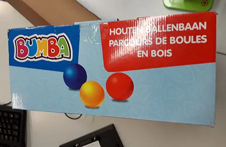 Photo de l’avis officiel: Studio 100 Houten ballenbaan Jouet en bois — risque: Étouffement