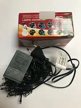 Photo from the official notice: Vianočné lampičky/Lampki choinkowe lighting chain — electric shock risk