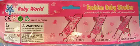 Foto do aviso oficial: Baby World/Le Royal Fashion Baby Stroller / Doll Carrier Carrinho de brinquedo — risco: Ferimentos