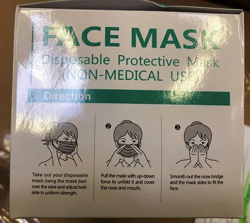 Photo from the official notice: Hongren Disposable Protective Mask (Non-Medical Use) particle filter mask — health risk