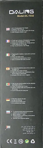 Photo de l’avis officiel: DALING Professional Hair Clipper Chaussons de cheveux — risque: Brûlures & Choc électrique