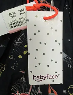 Foto uit de officiële melding: Babyface Kinderrok — risico: Verwonding
