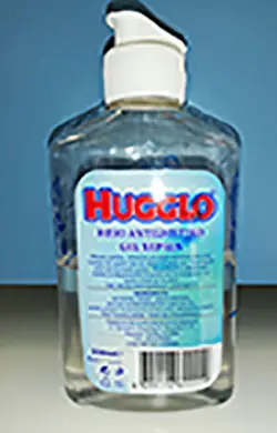 Photo de l’avis officiel: HUGGLO Mild antiseptic hand gel Désinfectant pour les mains — risque: Risque chimique