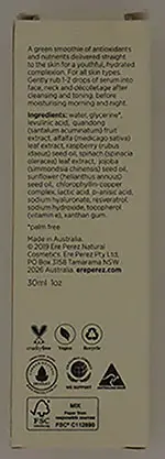 Foto do aviso oficial: Ere Perez Ere Perez Quandong green booster serum soro da pele — risco: Microbiológico