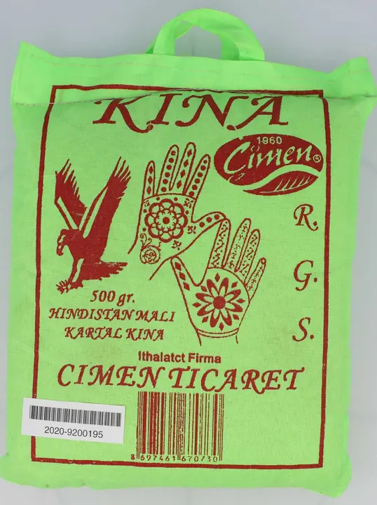 Foto aus der offiziellen Meldung: Cimen HINDISTAN MALI KARTAL KINA Hennapulver zum Färben der Haut — Risiko: Chemikalie
