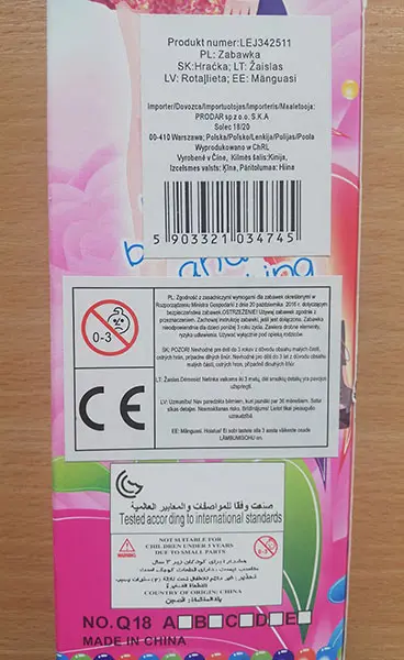 Foto dell’avviso ufficiale: Girl Bambola di plastica — rischio: Rischio chimico (A12/00402/21)
