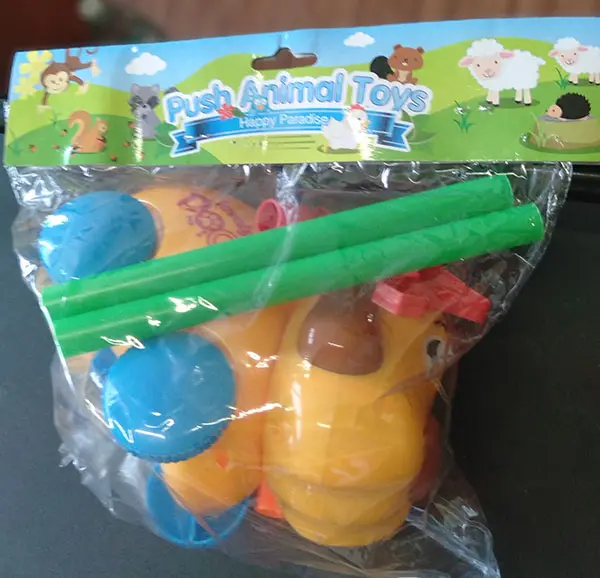 Foto dell’avviso ufficiale: Push Animal Toys / Happy Paradise Giocattolo push-along — rischio: Ostruzione delle vie aeree