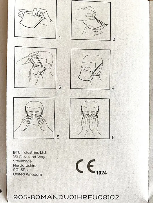 Foto aus der offiziellen Meldung: BTL Respirator BTL Respirator FLAT-FIT Healthcare Respirator BTL Partikelfiltermaske — Risiko: Gesundheitsrisiken/Sonstige