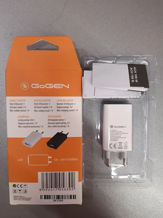Photo de l’avis officiel: GoGen Chargeur électrique — risque: Brûlures & Choc électrique