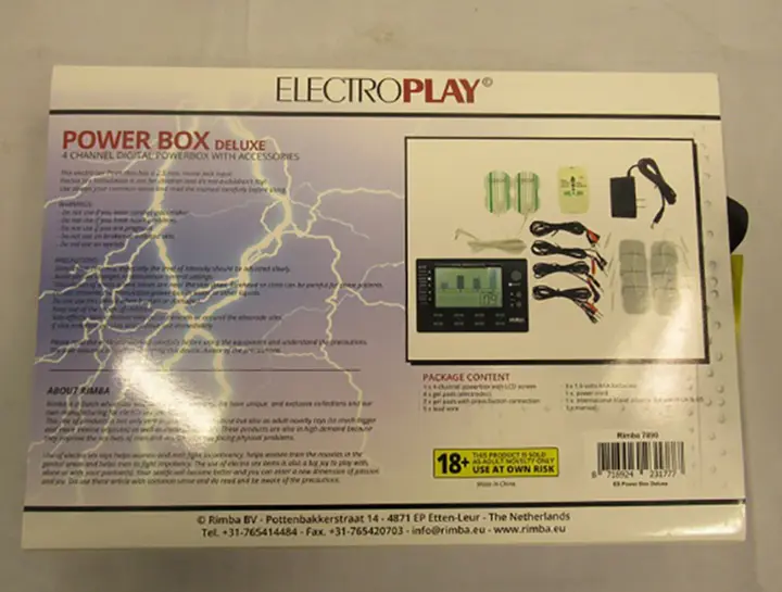 Photo from the official notice: AC/DC adapter RIMBA Digital Sex Power Box personal massage device — electric shock risk