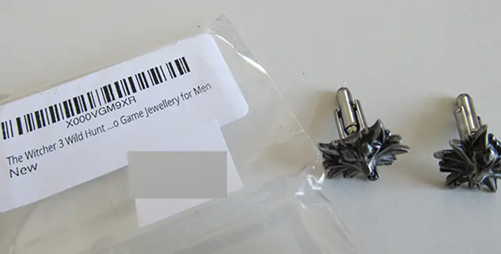 Foto dell’avviso ufficiale: Beaux Bijoux The Witcher, 3 Wild Hunt cuff-links, wild hunters, wolf’s head, cuff links, video game, men’s jew — rischio: Rischio chimico