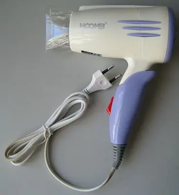 Photo de l’avis officiel: HOOMEI Travel Hair Dryer Sèche-cheveux — risque: Brûlures & Choc électrique