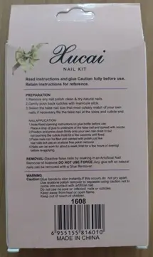 Foto dell’avviso ufficiale: Xucai Nail kit Unghie false — rischio: Rischio chimico