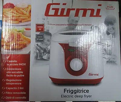 Photo de l’avis officiel: Girmi Friteuse profonde — risque: Brûlures