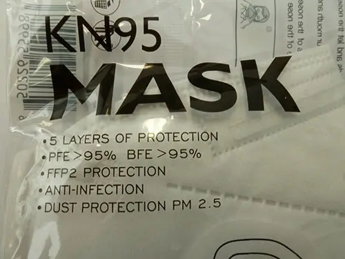 Foto aus der offiziellen Meldung: KN95 mask - respiratory protective face mask Partikelfiltermaske — Risiko: Gesundheitsrisiken/Sonstige
