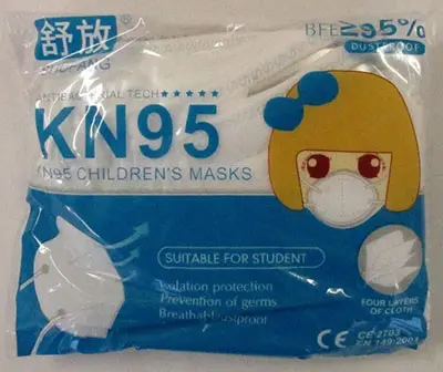 Foto dell’avviso ufficiale: SHUFANG KN95 Children´s Masks Maschera filtro particella — rischio: Rischio per la salute / altro