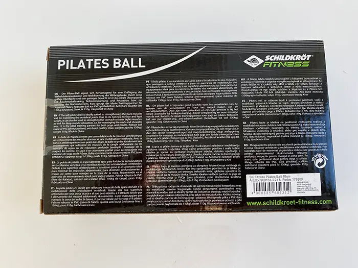 Photo de l’avis officiel: Schildkröt Pilates Ball Balle de Pilates — risque: Risque chimique