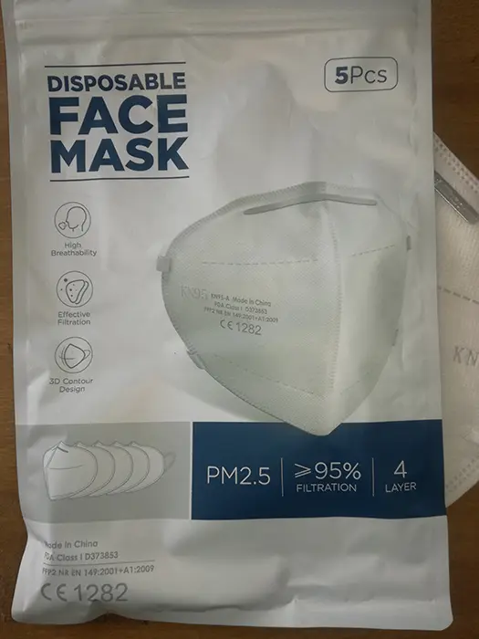 Foto do aviso oficial: Disposable FACE MASK Máscara de filtro de partículas — risco: Risco para a saúde / outro (INFO/00104/21)