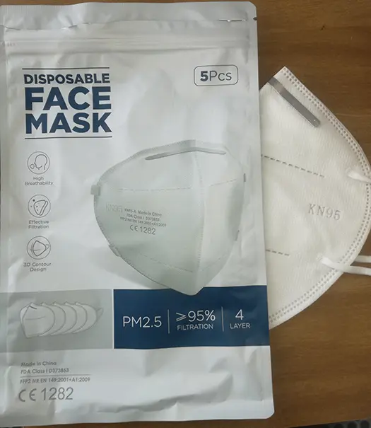 Foto do aviso oficial: Disposable FACE MASK Máscara de filtro de partículas — risco: Risco para a saúde / outro (INFO/00104/21)