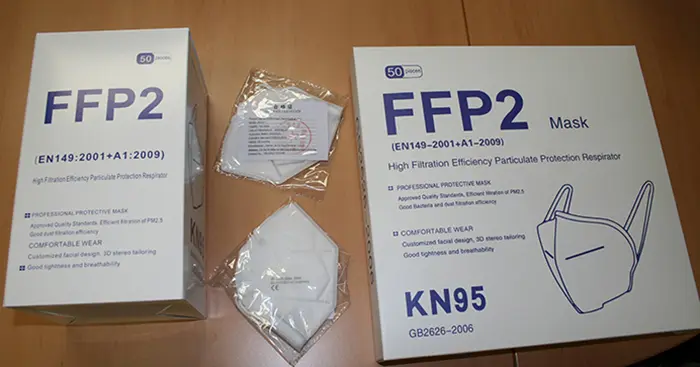 Foto aus der offiziellen Meldung: KN95 - Mask (non-medical use) Partikelfiltermaske — Risiko: Gesundheitsrisiken/Sonstige