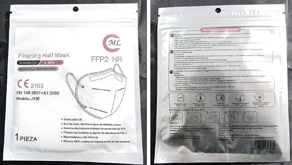 Photo de l’avis officiel: CML, ML Filtering Half Mask Masque filtre à particules — risque: Risque sanitaire/autre