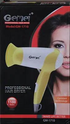 Foto dell’avviso ufficiale: Gemei PROFESSIONAL HAIR DRYER Asciugacapelli — rischio: Ustioni & Incendio (A12/00565/21)