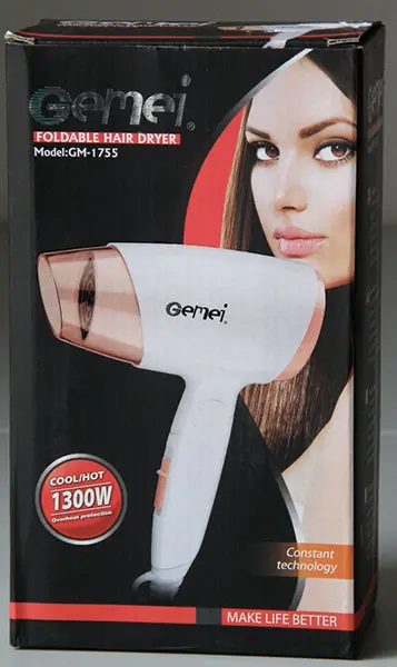 Photo de l’avis officiel: Gemei FOLDABLE HAIR DRYER Sèche-cheveux — risque: Choc électrique