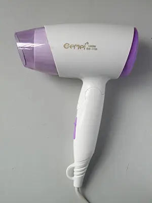 Photo de l’avis officiel: Gemei FOLDABLE HAIR DRYER Sèche-cheveux — risque: Choc électrique