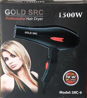 Foto do aviso oficial: GOLD SRC Professional Hair Dryer Secador de cabelo — risco: Queimaduras & Incêndio