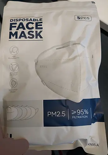 Photo de l’avis officiel: HG Disposable Face Mask Masque filtre à particules — risque: Risque sanitaire/autre