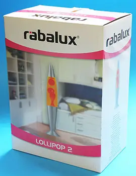 Photo de l’avis officiel: RABALUX Lámpatest (on the packaging) LOLLIPOP 2 Lampe de table — risque: Brûlures & Choc électrique