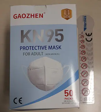 Photo from the official notice: GAOZHEN KN95 Protective Mask FOR ADULT particle filter mask — health risk