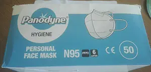 Photo de l’avis officiel: Panodyne Personal Face Mask N95 Masque filtre à particules — risque: Risque sanitaire/autre